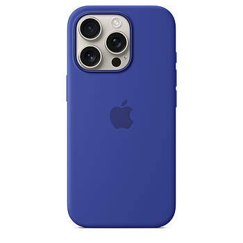 Чохол накладка Silicon Case with MagSafe Splash Screen для Apple iPhone 16 Pro Ultramarine (Яскраво-синій)