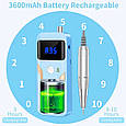 Портативний фрезер SG703 на акумуляторі 1200mAh для манікюру та педикюру - 35 000 об./хв., 36 Вт., фото 8