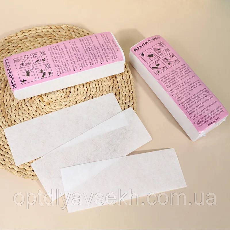 Білий папір Depilatory Paper для депіляції у смужках, 100 шт./уп., фото 1