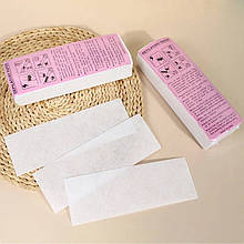 Білий папір Depilatory Paper для депіляції у смужках, 100 шт./уп.