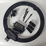Кільцева LED-лампа RGB Ring Fill Light діаметром 45 см. з 3 тримачами для телефону VEN-149, фото 4
