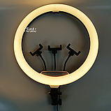Кільцева LED-лампа RGB Ring Fill Light діаметром 45 см. з 3 тримачами для телефону VEN-149, фото 8