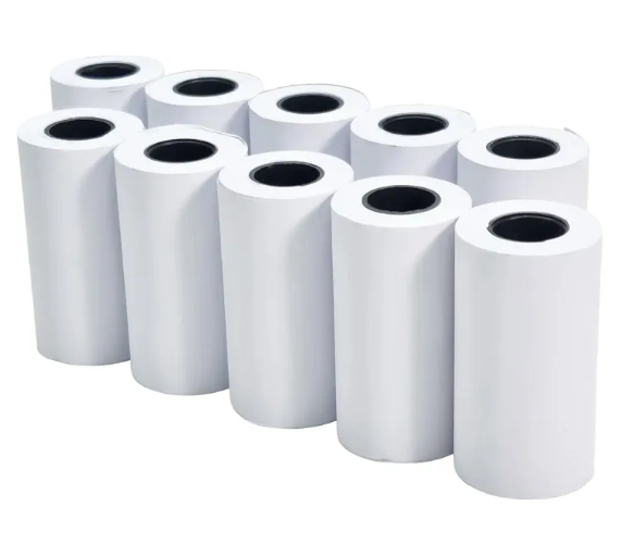 Термопапір для дитячих фотоапаратів з миттєвим друком та термопринтерів 57*30, упаковка з 10шт біла