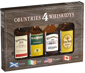 Набір віскі 4 Countries Whiskeys 4s 160ml
