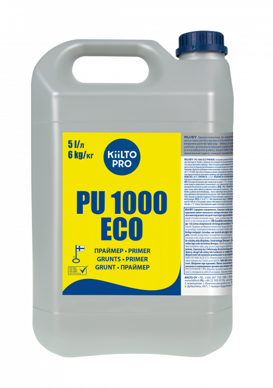 Поліуретанова грунтівка Kiilto PU 1000 Еco однокомпонентна 5 л / 6 кг, фото 1