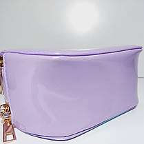 Дитяча лакова сумочка для дівчинки довга регульована ручка, фото 4