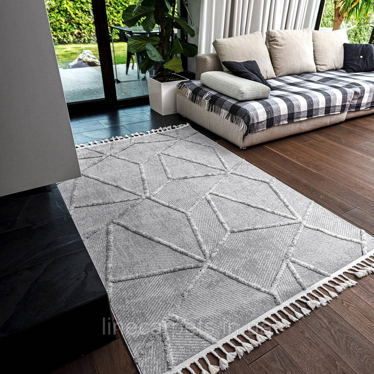 Стильний килим в скандинавському стилі BILBAO Z791C grey-white, фото 1