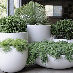 Бетонні вазони міні (діам. 26-52 мм)  кашпо для квітів та кущів, для вулиці, саду, дачі та тераси