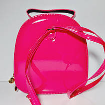 Дитяча лакова велика сумочка-рюкзак, фото 2