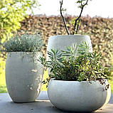 Бетонні вазони міні (діам. 26-52 мм) кашпо для квітів та кущів, для вулиці, саду, дачі та тераси, фото 2