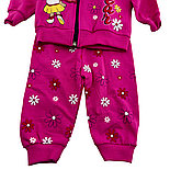 Костюм 6, 9, 12, 18 місяців Туреччина костюм для новонародженого набору на дівчинку малиновий (КДН188), фото 3