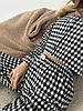 Піжама утеплена бавовняна сорочка і брюки Christel 159 100% в клітинку чорний/білий розмір M/L, фото 5