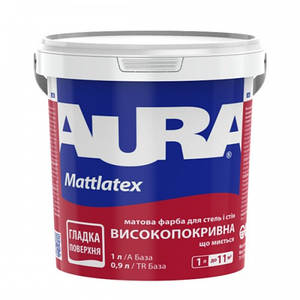 Фарба AURA Mattlatex TR латексна для стель і стін (матова), 0,9 л
