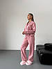 Піжама утеплена жіноча 100% бавовна сорочка і брюки Christel 191 принт леопард рожева, фото 5