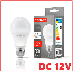 Лампа LED 12v TITANUM A60 10W E27 4100K TLA6010274-12V
