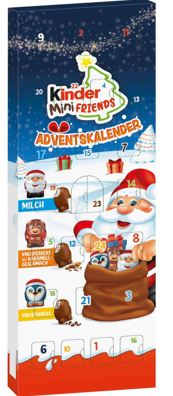 Адвент Календар Ferrero Kinder Mini Friends із шоколадом 146г