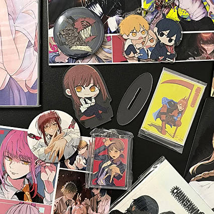 Аніме набір Людина-бензопила з акриловою фігуркою / Chainsaw Man