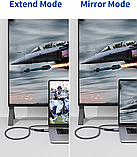 JSAUX 4K DisplayPort to HDMI кабель довжиною 6,6 фута для передачі відео UHD 2K@120Hz/4K@30, односторонній кабель з нейлоновим обп, фото 5