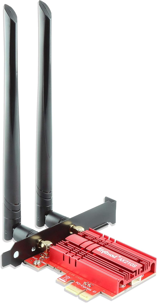 Intel AX210 WiFi 6E Карта Ziyituod PCIe, 5400 Мбіт/с, Bluetooth 5.2, для Windows 10/11, з радіатором