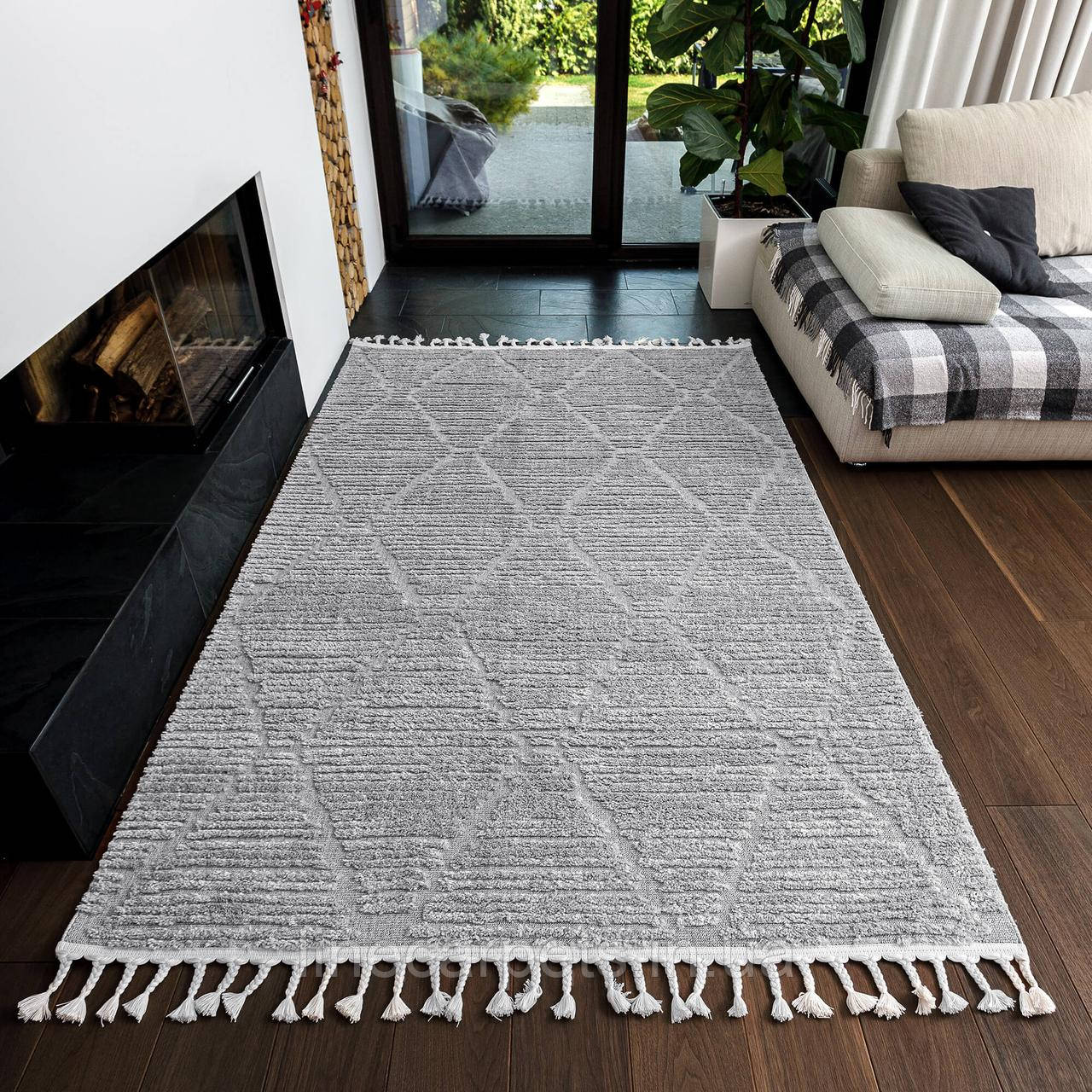 Стильний килим в скандинавському стилі BILBAO Y617B grey-grey, фото 1