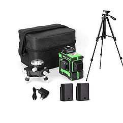 2 АКБ🔋🔋 + Штатив 1м 🔭 : Лазерний рівень HILDA 3D 12 ліній