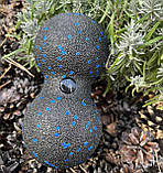 Масажний м'яч подвійний PowerPlay PP-4352 Epp foam peanut ball (d8*16cm.) Чорно/Синій, фото 9