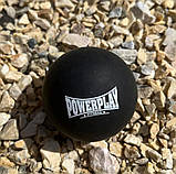 Масажний силіконовий м'яч PowerPlay PP-4354 Silicone Lacrosse Ball (6.3см.) Чорний, фото 7