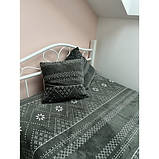 Новорічний плед 160х200 см + 2 наволочки сірий Ruhhy 22598 Польща, фото 4