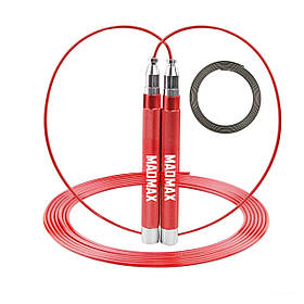 Скакалка швидкісна на підшипниках алюмінієва MadMax MFA-286 Speed jump rope Red