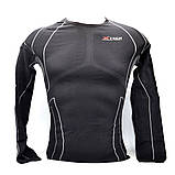 Термокофта з комірцем (лонгслів) X TECH Maglia Race 3 Munica Lunga  lupetto Nero XXL/XXXL Чорна, фото 4