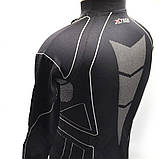Термокофта з комірцем (лонгслів) X TECH Maglia Race 3 Munica Lunga  lupetto Nero XXL/XXXL Чорна, фото 8