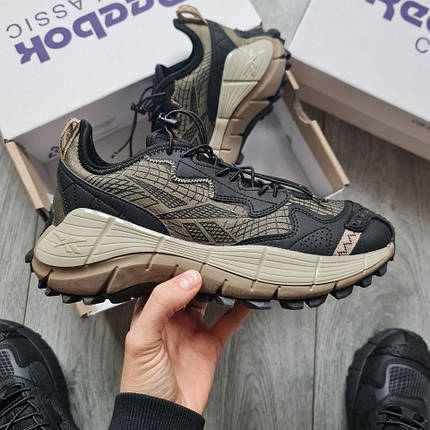 Зимові Чоловічі Кросівки Reebok Zig Kinetica 2.5 Edge Gore-Tex / Рибок Зіг Кенетика 2.5 Едж Гор Текс Хакі, фото 1