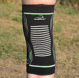 Наколінники PowerPlay 4099 Knee Support Чорно/Зелені S/M (пара), фото 9