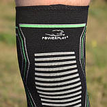 Наколінники PowerPlay 4099 Knee Support Чорно/Зелені S/M (пара), фото 10