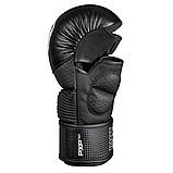 Рукавиці для ММА Phantom RIOT Pro Black L/XL (капа в подарунок), фото 6