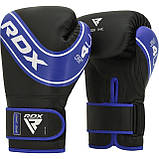 Боксерські рукавиці RDX 4B Robo Kids Blue/Black 6 унцій (капа в комплекті), фото 3