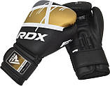 Боксерські рукавиці RDX F7 Ego Black Golden 14 унцій (капа в комплекті), фото 4