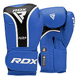 Боксерські рукавиці RDX AURA PLUS T-17 Blue/Black 12 унцій (капа в комплекті), фото 3