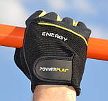 Рукавички для фітнесу PowerPlay 9058 Energy чорно-жовті L, фото 11