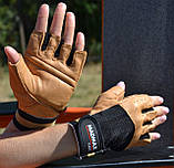 Рукавички для фітнесу MadMax MFG-248 Clasic Brown XXL, фото 5