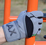 Рукавички для фітнесу MadMax MFG-860 Wild Grey/Green M, фото 7