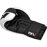 Боксерські рукавиці RDX F4 Boxing Sparring Gloves Hook&Loop WHITE/BLACK 10 унцій  (капа у комплекті), фото 5