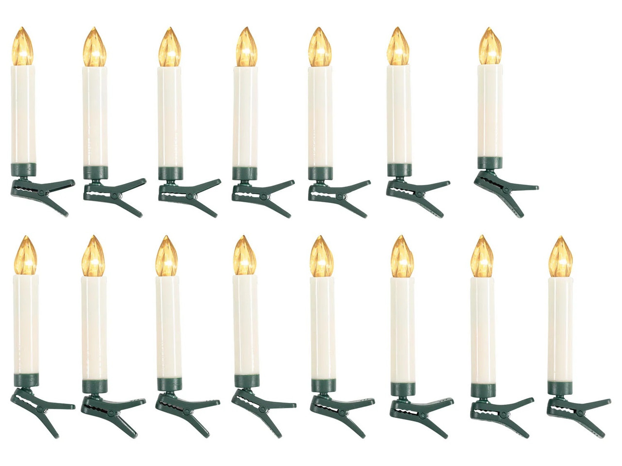 Бездротова LED гірлянда RGB свічки на ялинку 15 шт Livarno Home з пультом, таймером та батарейками IP44, фото 1