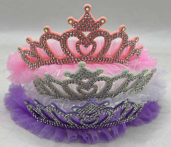 Обруч на голову "Корона ажурна зі стразами" 640-7 G-Rich