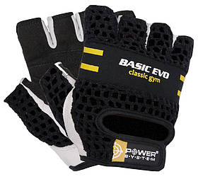 Рукавички для фітнесу Power System PS-2100 Basic EVO Black/Yellow Line XS
