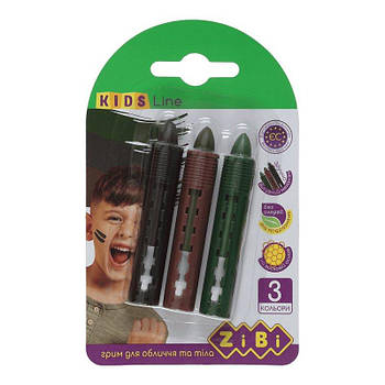 Олівці для гриму обличчя та тіла МІЛІТАРІ, 3 кольори ZB.6573 G-Rich