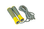 Скакалка PowerPlay 4206 Jump Rope PRO+ Сіро-жовта (2,75m.), фото 4