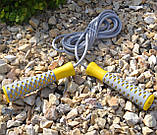 Скакалка PowerPlay 4206 Jump Rope PRO+ Сіро-жовта (2,75m.), фото 6