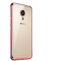 Силіконовий чохол з золотими ободами для Meizu M3 Note