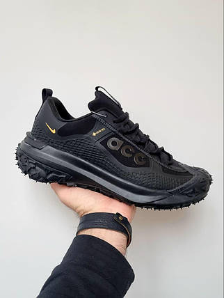 Зимові Чоловічі Кросівки Nike ACG Mountain Fly 2 Gore-Tex Low / Найк АСГ Маунтін Флай 2 Гор Текс Низькі Чорні, фото 1